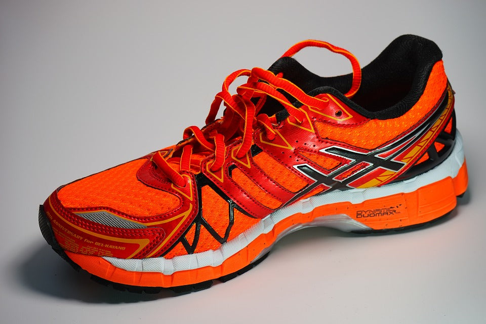 orange asics shoes