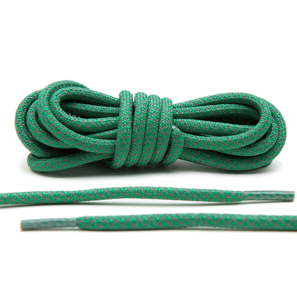 Green 3M Reflective Rope Laces by Lace Lab 