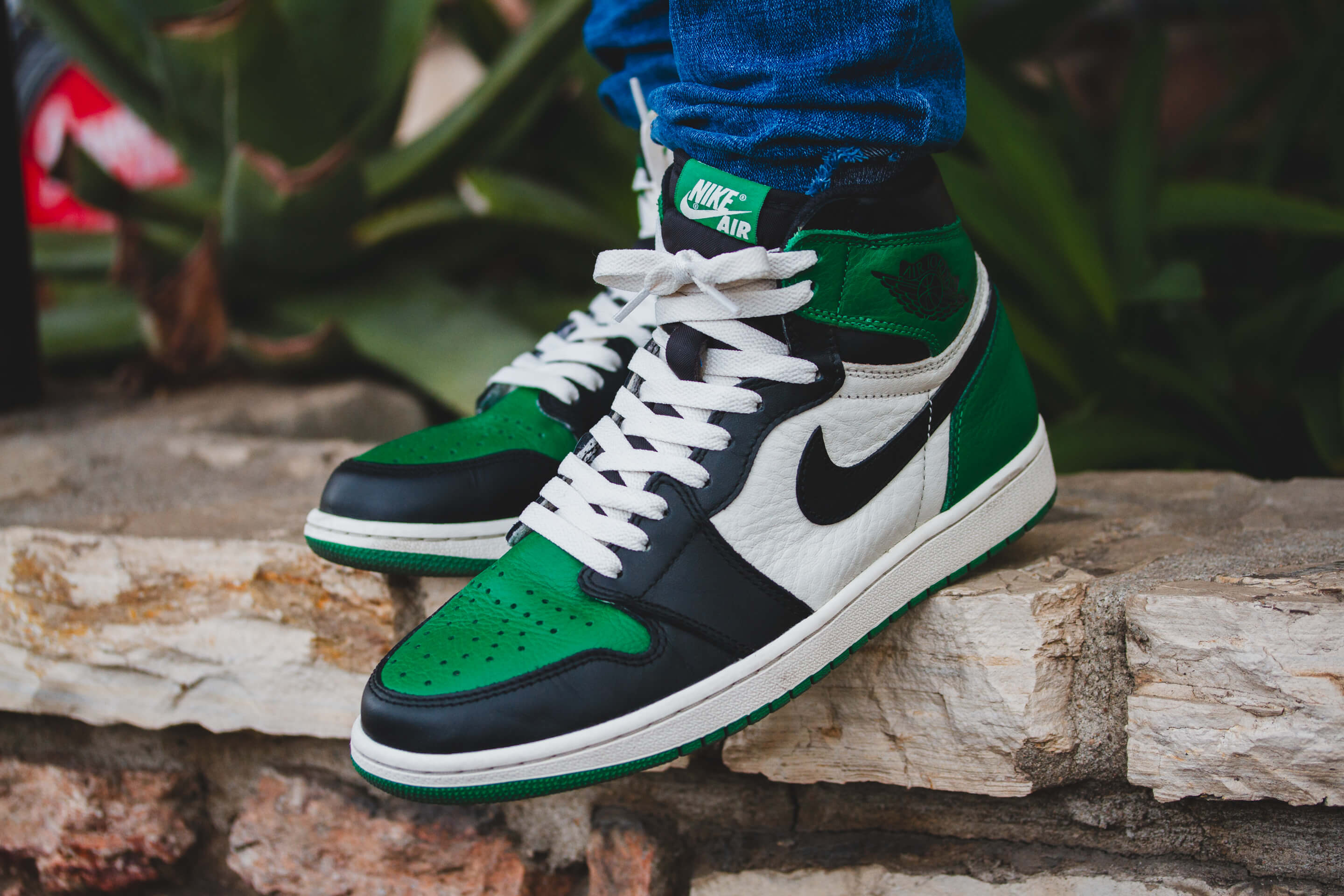 Off white air jordan 1 store green laces