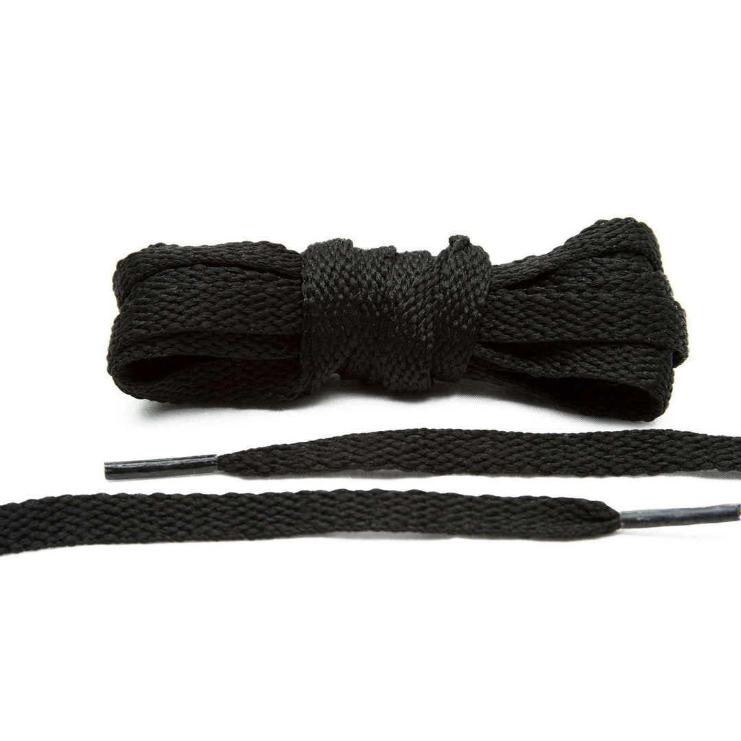 Black Flat Shoe Laces - Lace Lab