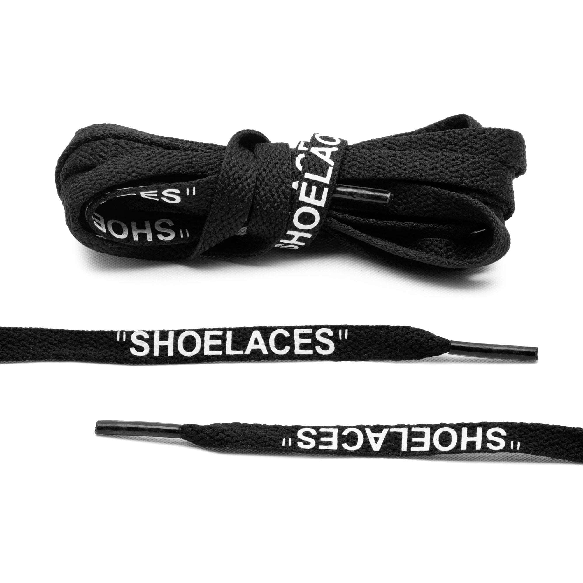 Black shops shoe laces