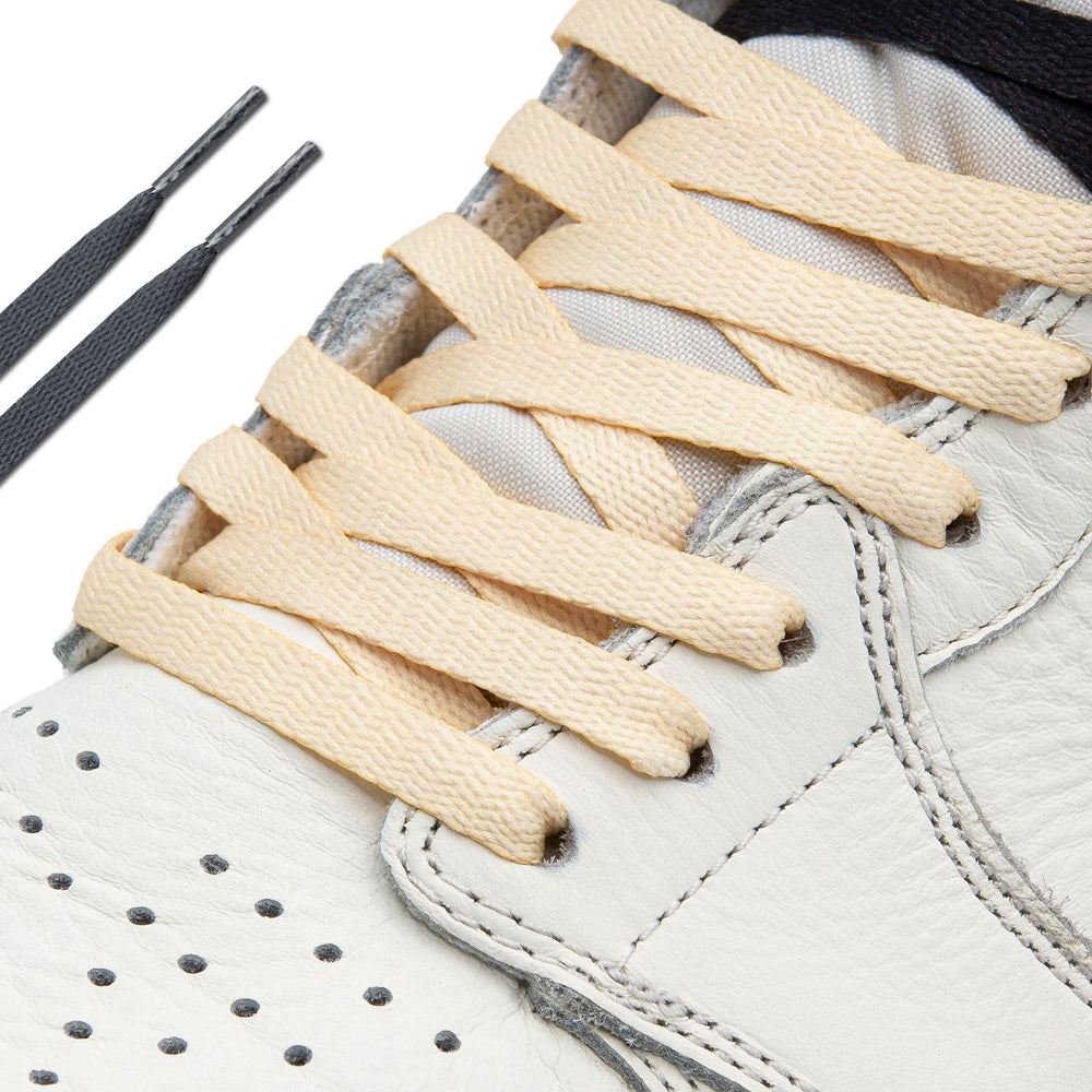 Black/Cream Union Jordan 1 Replacement Shoelaces - Lace Lab