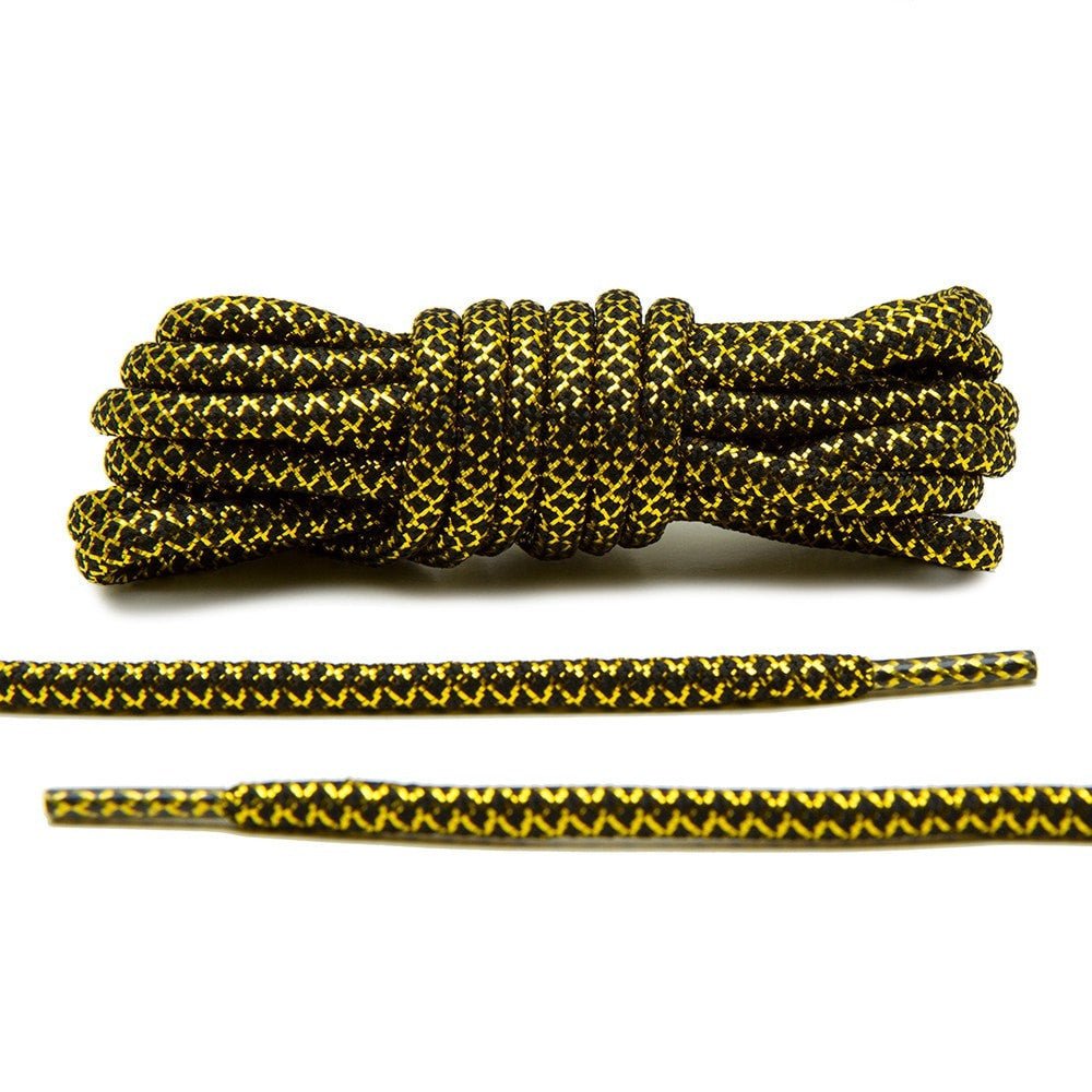 Black/Metallic Gold Rope Laces *FINAL SALE* - Lace Lab