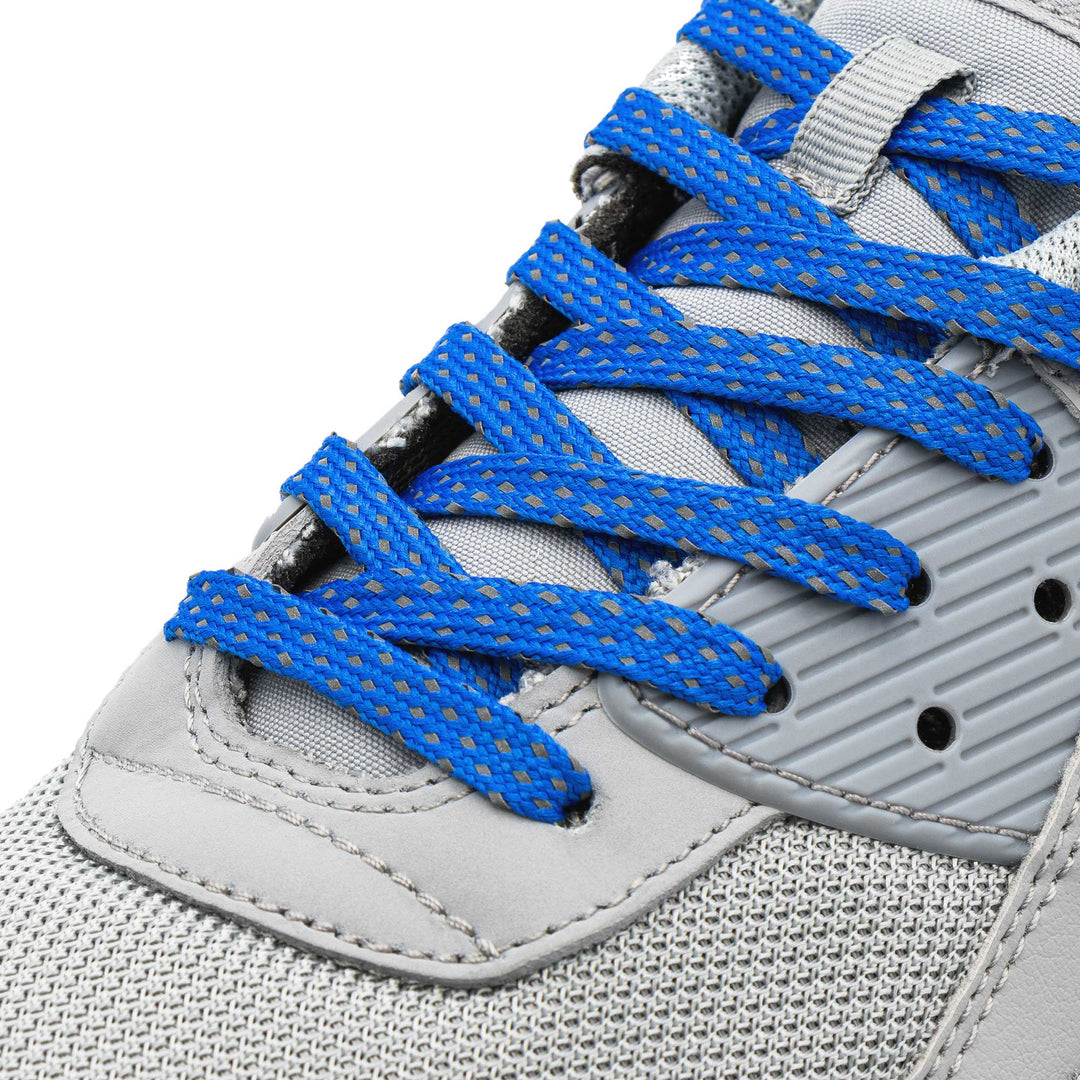 Blue - Reflective Flat Laces 2.0 - Lace Lab