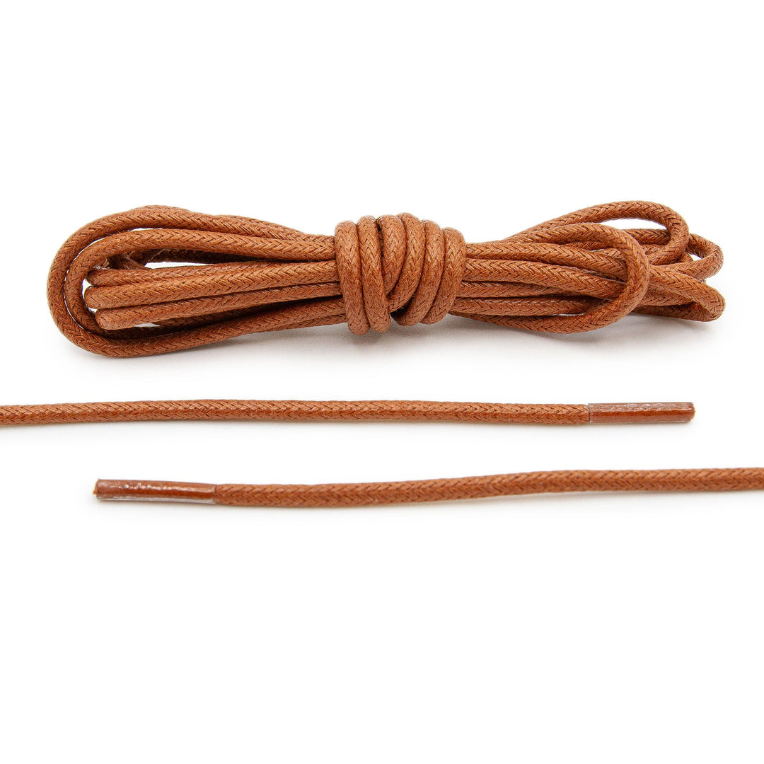 Brown Waxed Dress Shoelaces - Lace Lab