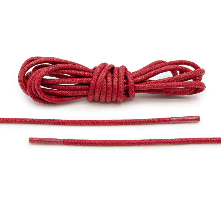 Burgundy Waxed Dress Shoelaces - Lace Lab