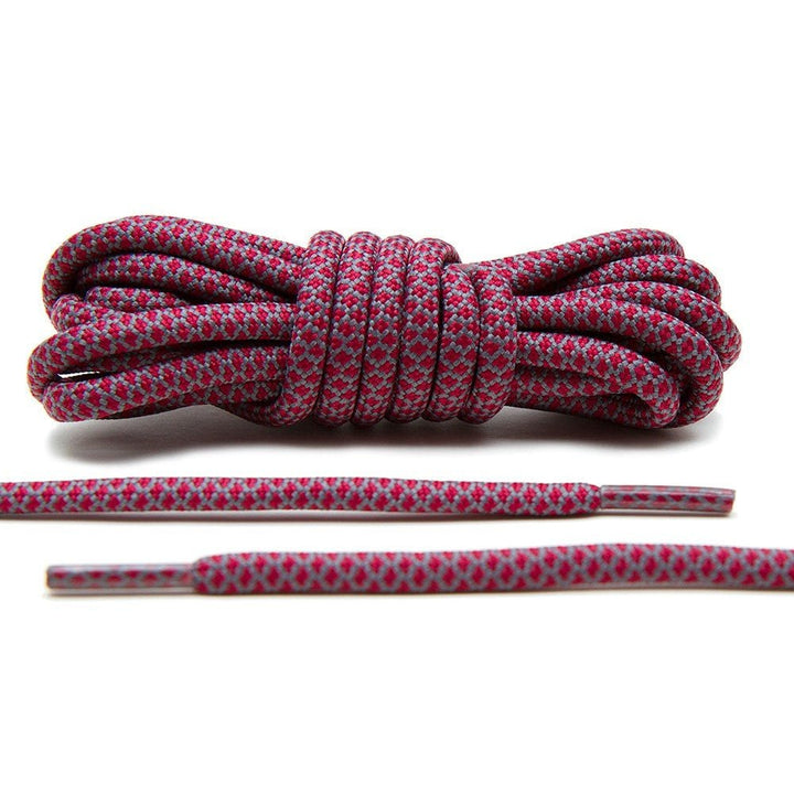 Burgundy/Grey Rope Laces - Lace Lab