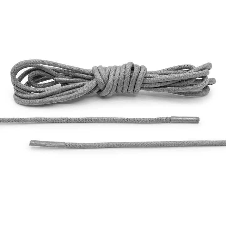 Cool Grey Waxed Dress Shoelaces - Lace Lab