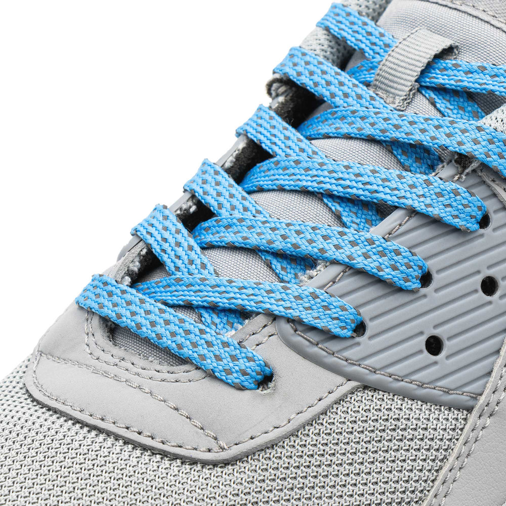 Cove Blue - Reflective Flat Laces 2.0 - Lace Lab