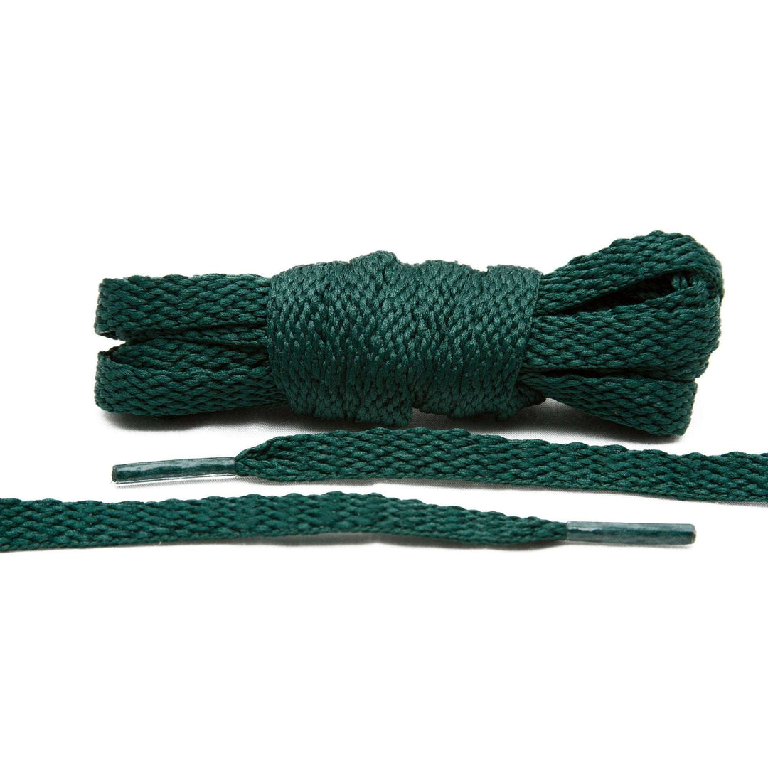 Dark Green Flat Shoe Laces - Lace Lab