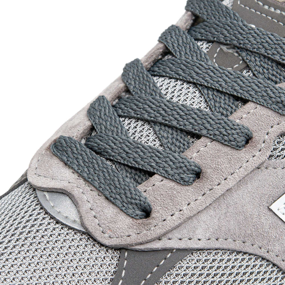 Dark Grey Flat Shoe Laces - Lace Lab