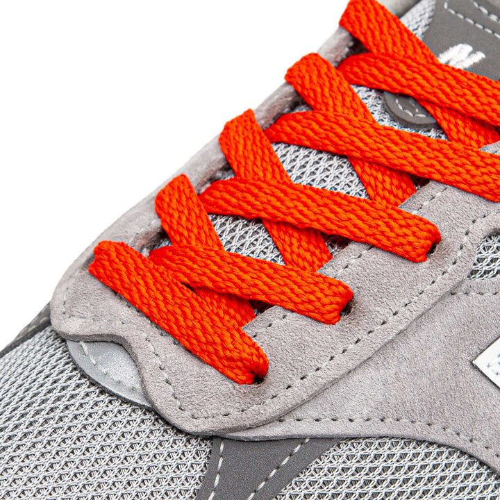 Dark Orange Flat Shoe Laces - Lace Lab