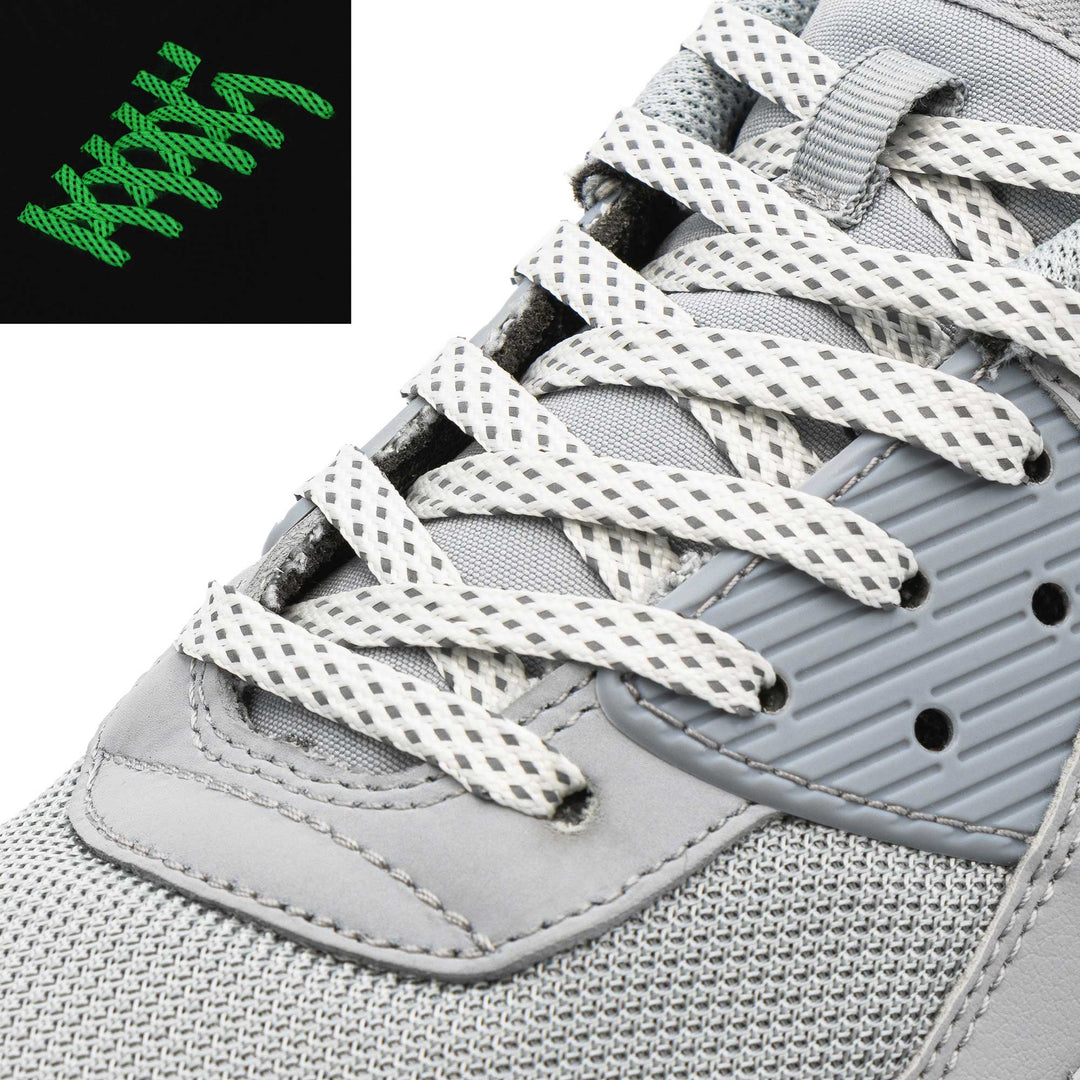 Glow In The Dark - Reflective Flat Laces 2.0 - Lace Lab