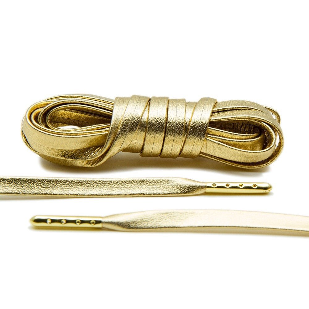 Gold Luxury Leather Laces - Gold Plated - Lace Lab