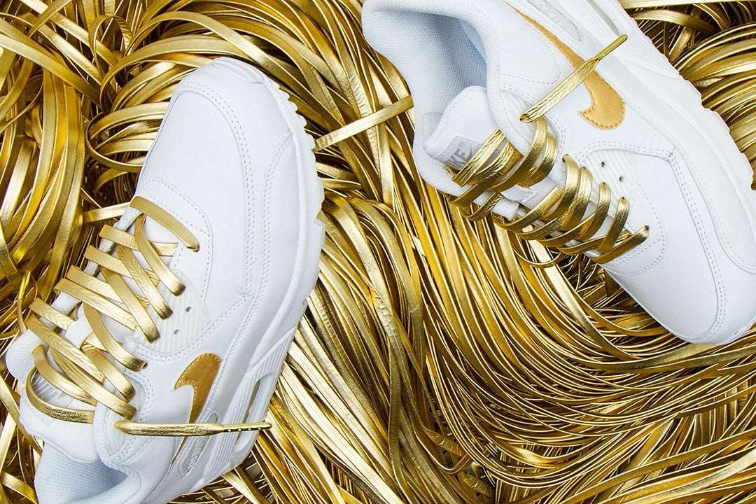 Nike gold laces on sale