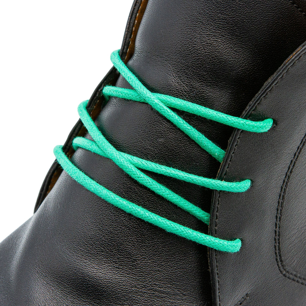 Green Waxed Dress Shoelaces - Lace Lab