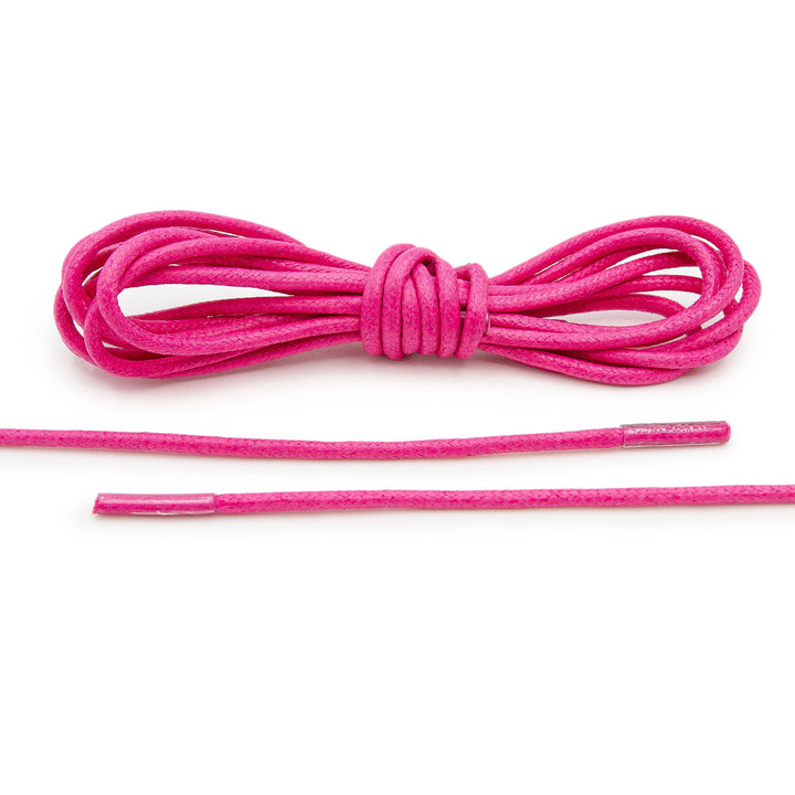 Hot Pink Waxed Dress Shoelaces - Lace Lab