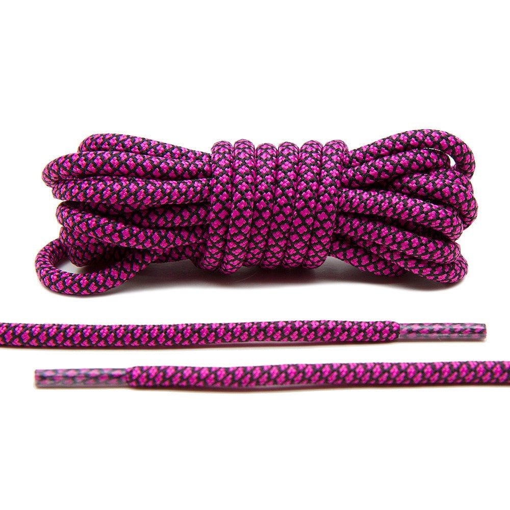 Hot Pink/Black Rope Laces - Lace Lab