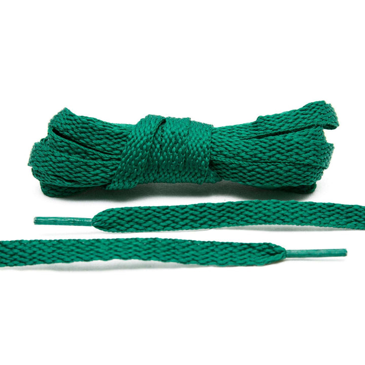 Kelly Green Flat Shoe Laces - Lace Lab