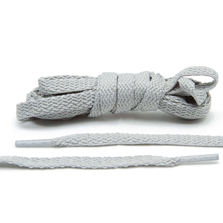 Light Grey Flat Shoe Laces - Lace Lab