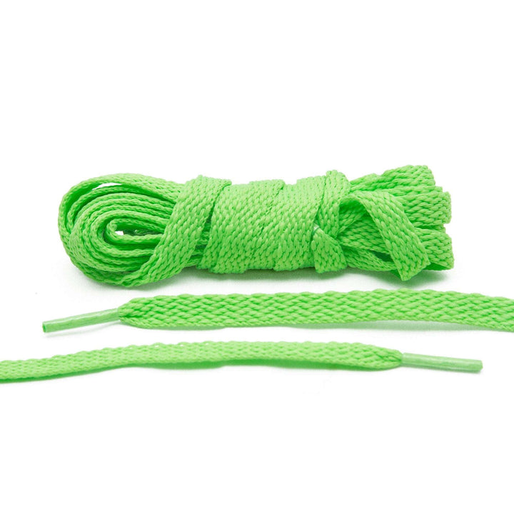 Neon Green Flat Shoe Laces - Lace Lab