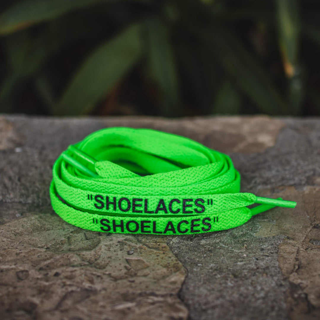 Neon Green Off - White Style "SHOELACES" - Lace Lab