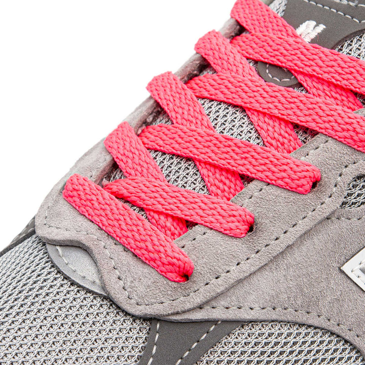 Neon Pink Flat Shoe Laces - Lace Lab