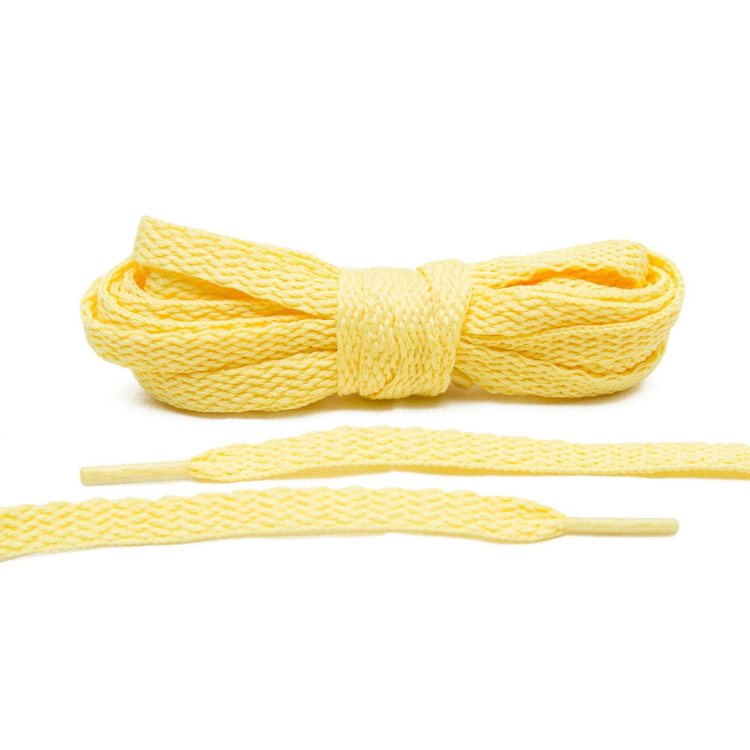 Pale Yellow Flat Shoe Laces - Lace Lab