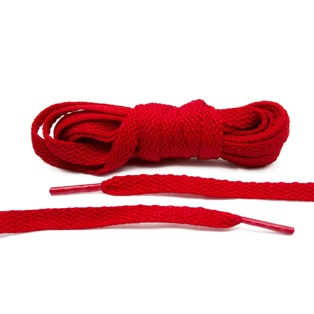 Red Flat Shoe Laces - Lace Lab