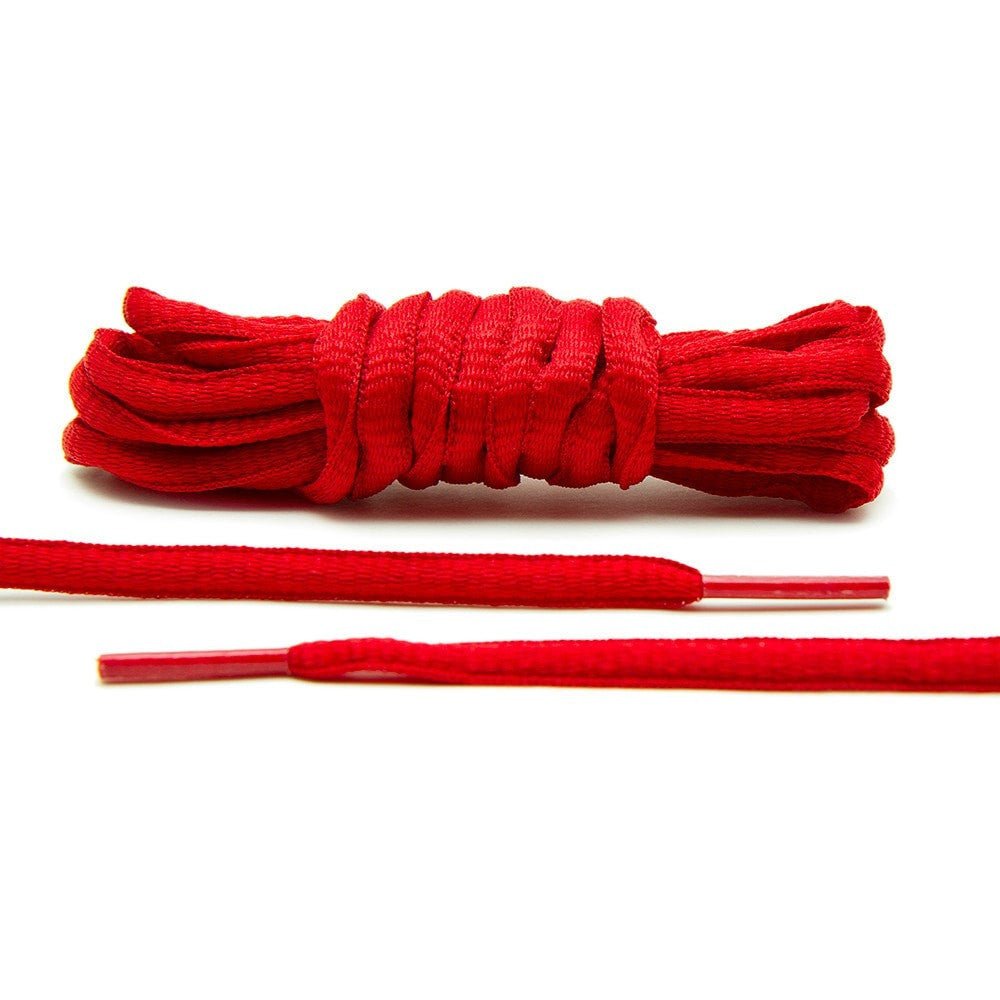 Red - Thin Oval Laces - Lace Lab