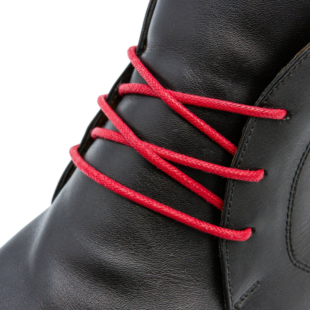 Red Waxed Dress Shoelaces - Lace Lab