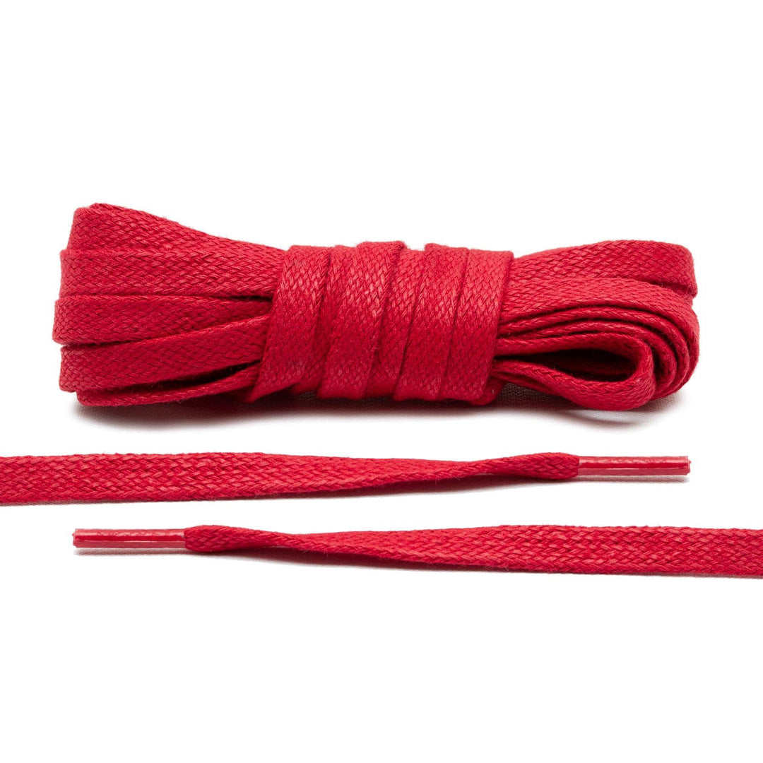 Red Waxed Shoe Laces - Lace Lab