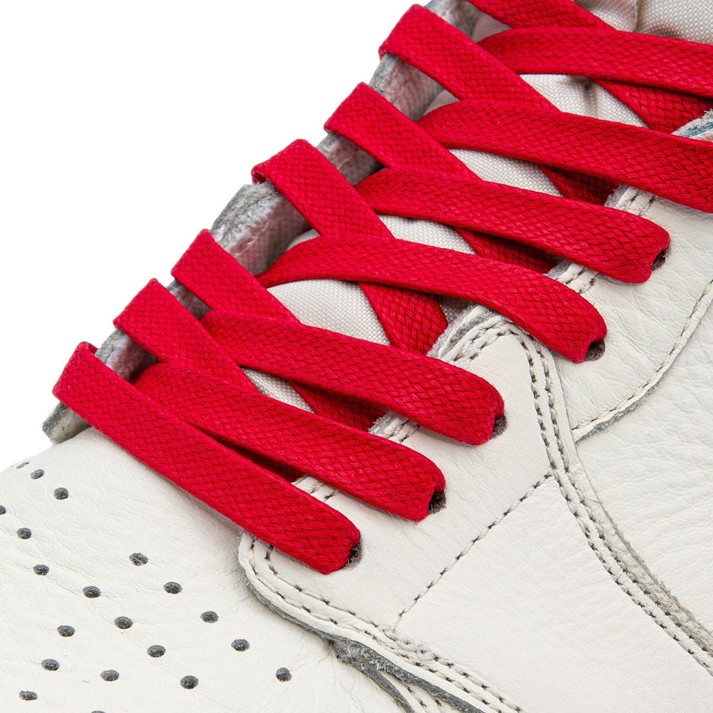 Red Waxed Shoe Laces - Lace Lab