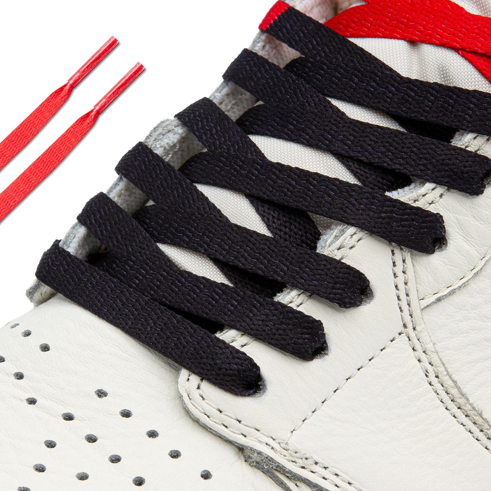 Red/Black Union Jordan 1 Replacement Shoelaces - Lace Lab