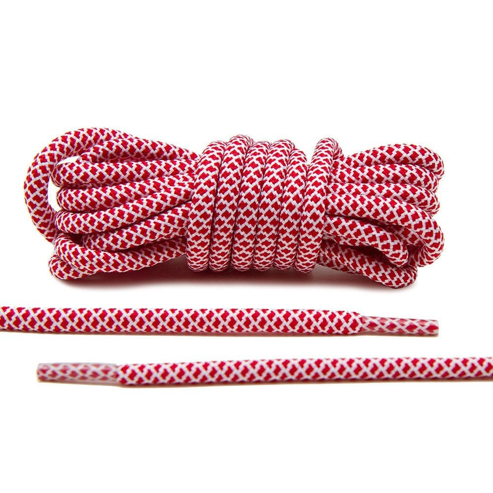 Red/White Rope Laces - Lace Lab