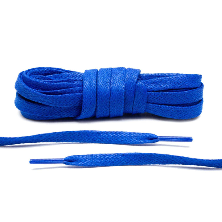 Royal Blue Waxed Shoe Laces - Lace Lab