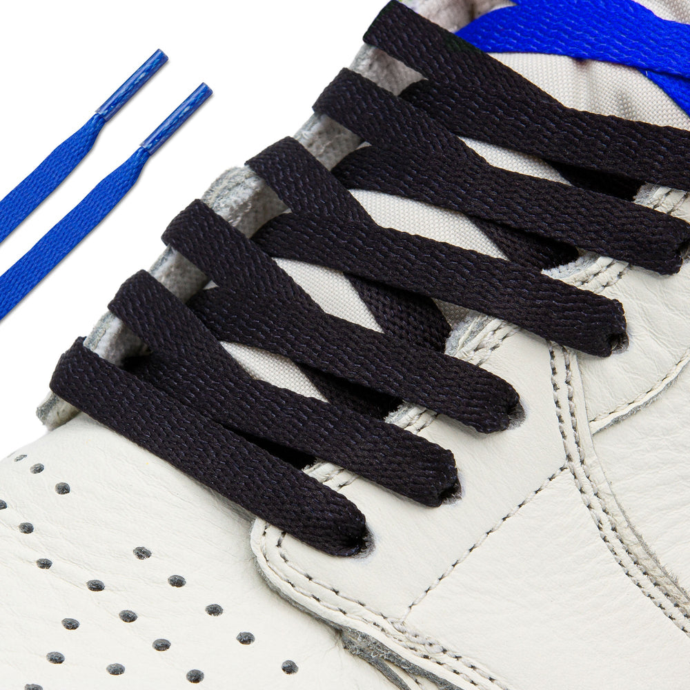 Royal Blue/Black Union Jordan 1 Replacement Shoelaces - Lace Lab