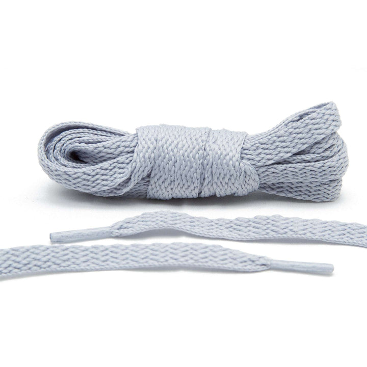 Silver Flat Shoe Laces - Lace Lab