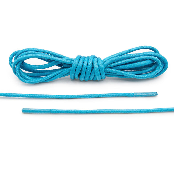 Sky Blue Waxed Dress Shoelaces - Lace Lab