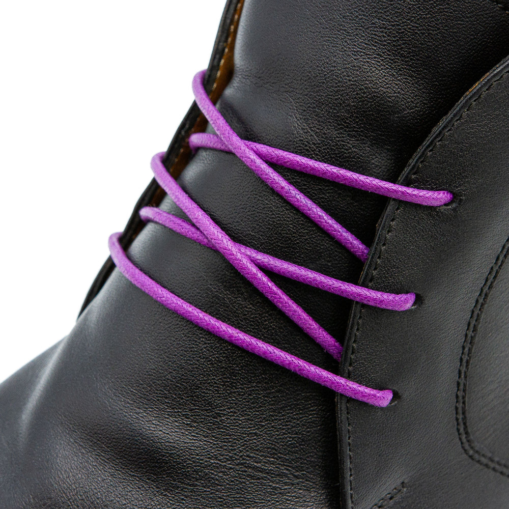 Violet Waxed Dress Shoelaces - Lace Lab