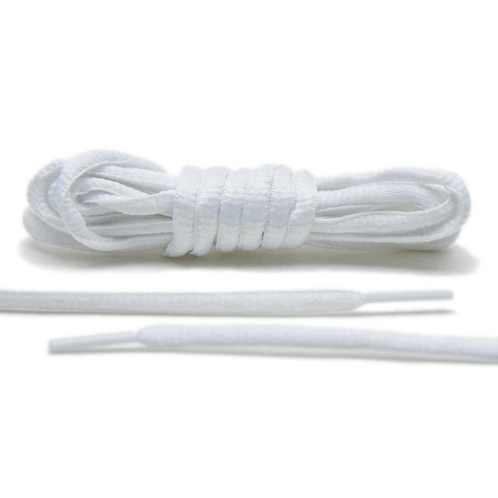 White - Thin Oval Laces - Lace Lab