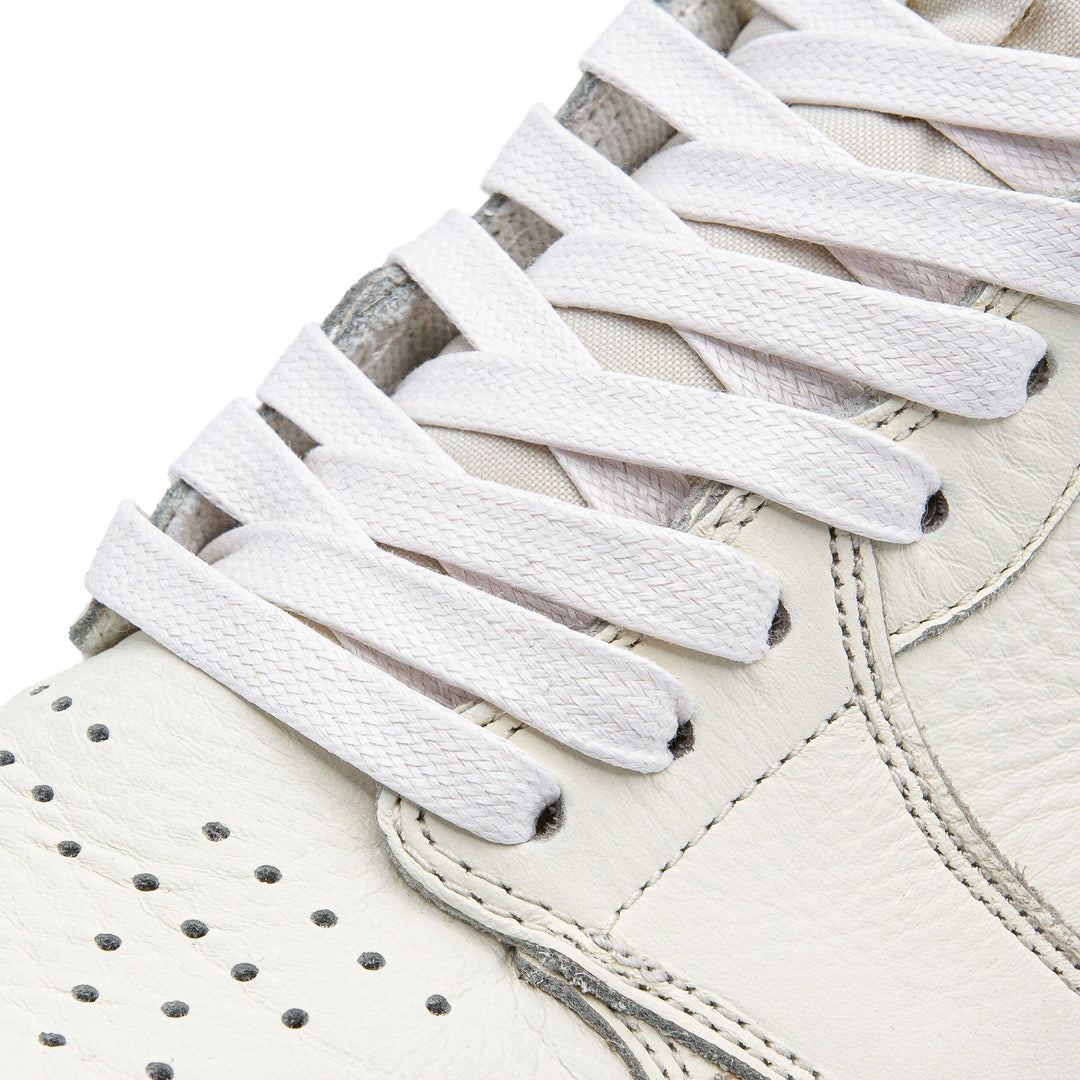 White Waxed Shoe Laces - Lace Lab