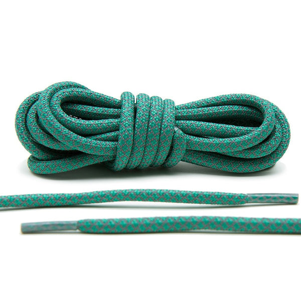 Lace Junkie Green 3M Reflective Rope Laces